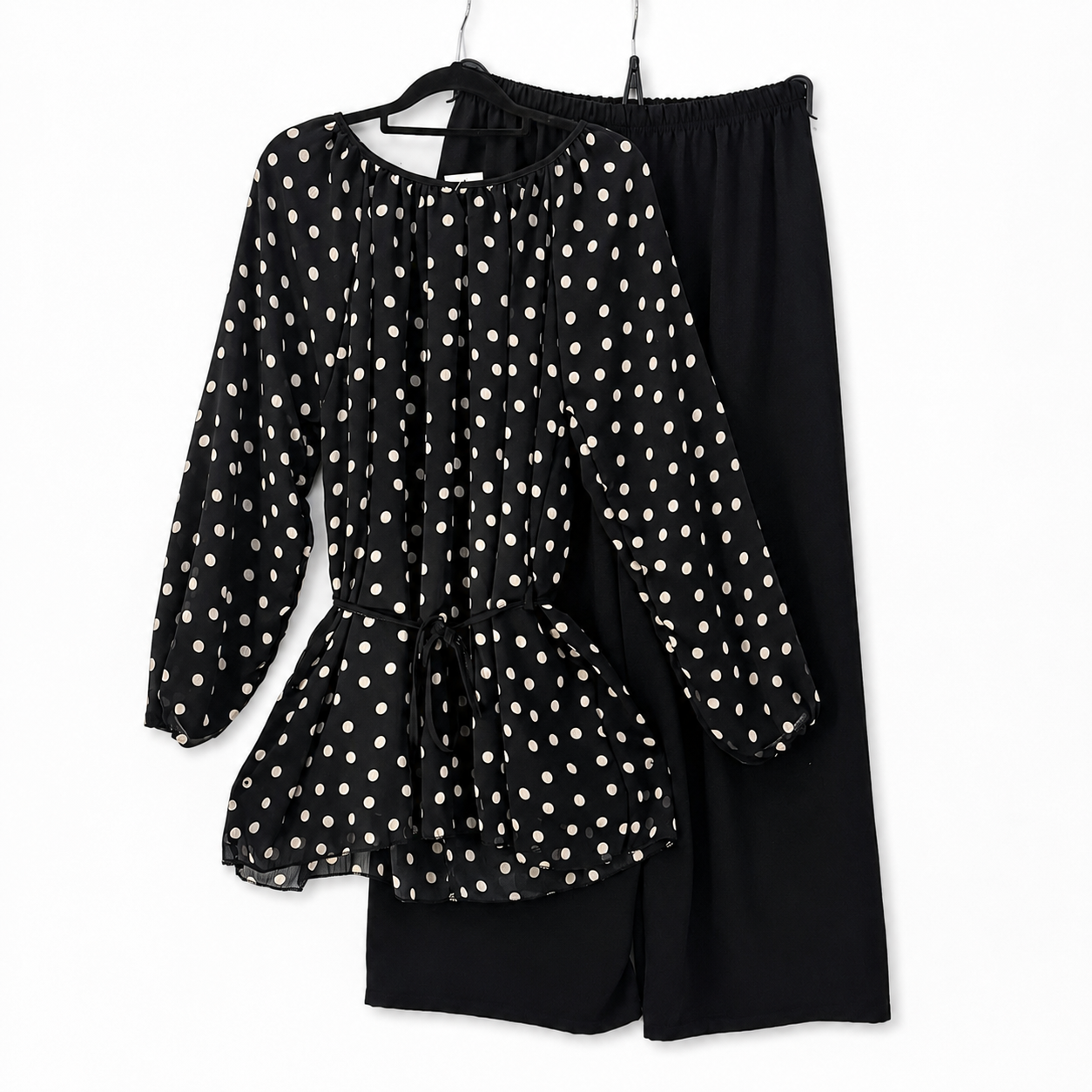 Black Polka Dot Co-Ord Suit