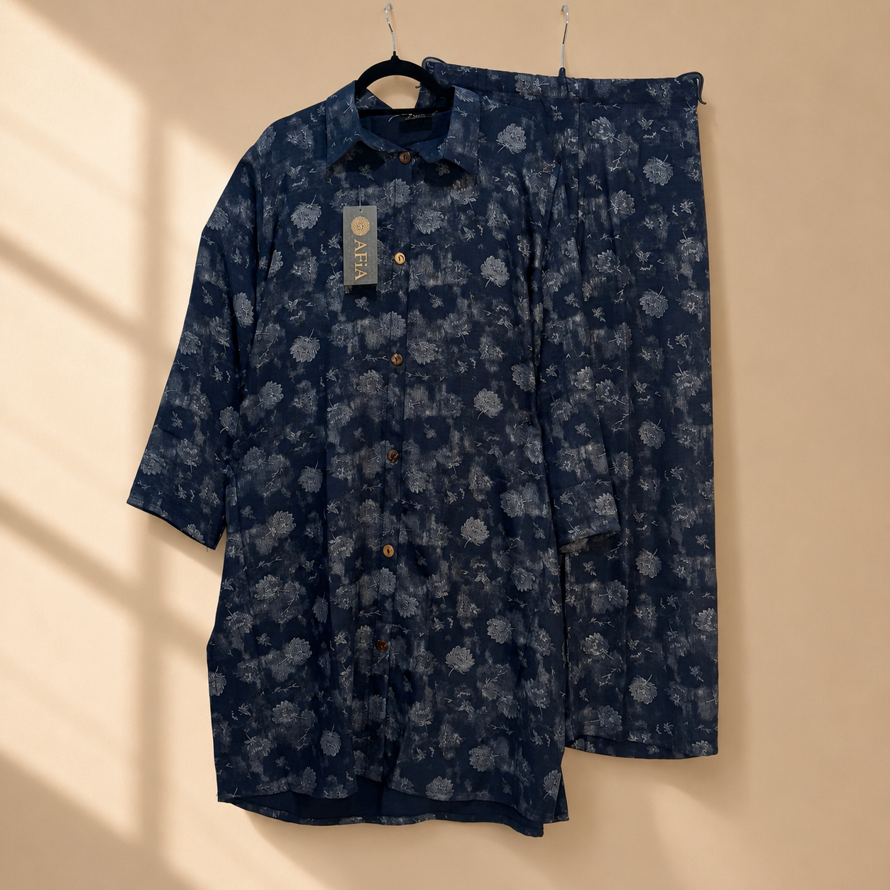 Blue Floral Print Co-ord Set